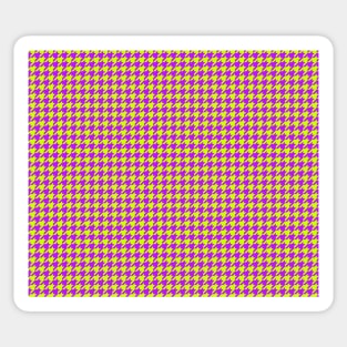 Yellow and Purple Houndstooth Sticker
